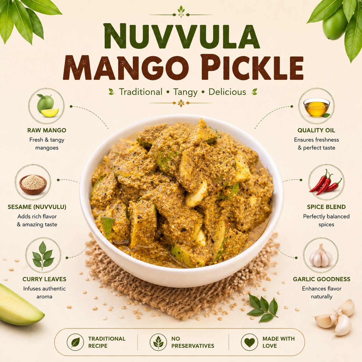 Nuvvula Mango Pickle